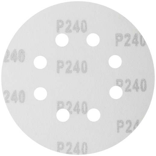 Круги шлифовальные с отверстиями (липучка), алюминий-оксидные, 125 мм, 5 шт. Р 240