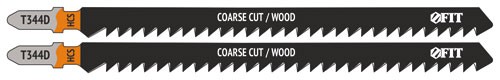 Полотна по дереву, HCS, разведенные, шлифованные зубья 151/126/4 мм (T344D), 2 шт.