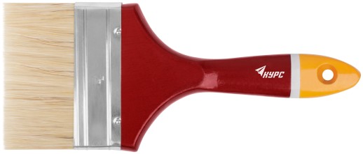 Кисть флейцевая "Мастер", натур. щетина, деревянная ручка 4" (100 мм)