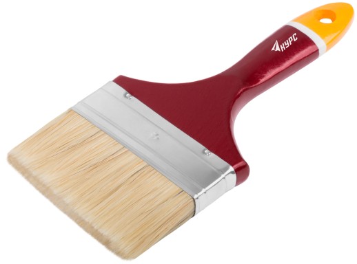 Кисть флейцевая "Мастер", натур. щетина, деревянная ручка 4" (100 мм)