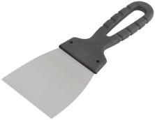 Шпатель, лезвие нержавеющая сталь, пластиковая ручка  80 мм