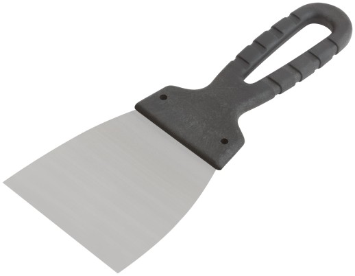 Шпатель, лезвие нержавеющая сталь, пластиковая ручка 80 мм