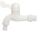 Кран водоразборный пластиковый белый 1/2"