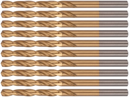 Сверла HSS по металлу, титановое покрытие 5,0 мм (10 шт.)