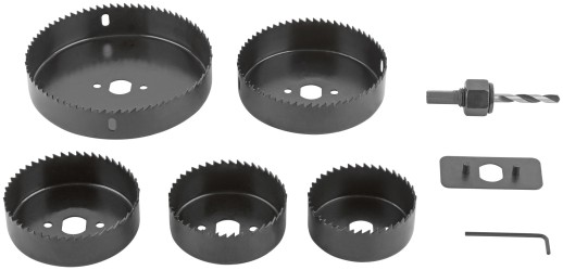 Пилы круговые Профи 68 -127 мм набор 5 шт. (68, 72, 82, 102, 127 мм) в кейсе