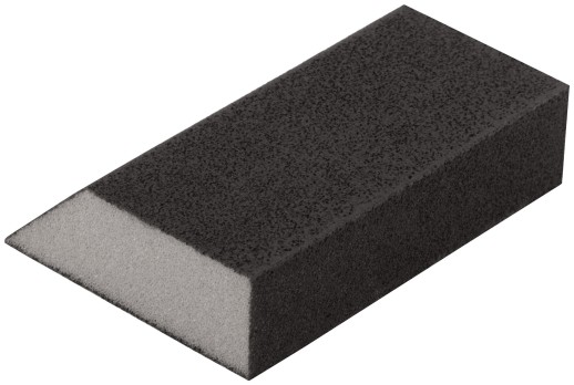 Губка шлифовальная угловая, алюминий-оксидная, 100х70х25 мм, средняя жесткость Р 240