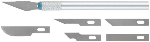 Нож макетный c 6 лезвиями