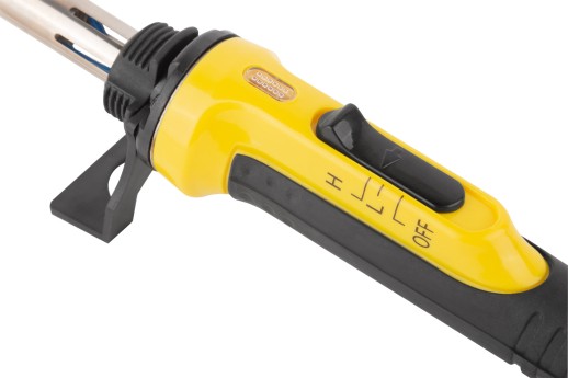 Паяльник 220 В, 2 режима работы, подставка, выключатель, прорезиненная ручка, конусное жало, 30 Вт / 60 Вт