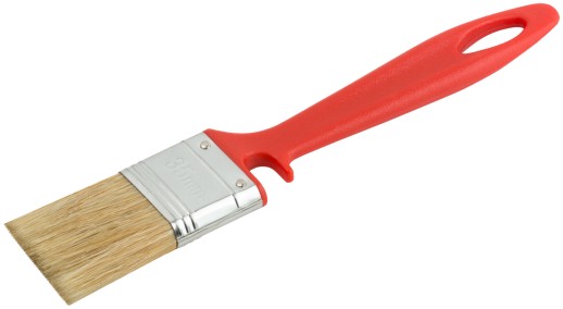 Кисть флейцевая "Крафт", натур.светлая щетина, пластиковая ручка с выемкой 35 мм