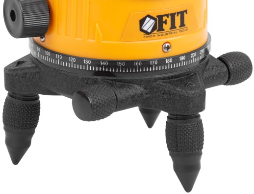 Уровень лазерный самоуспокаивающийся, зеленые лучи, горизонталь + 4 вертикали, диапазон 20 м, Li-Ion аккум., 2 уровня яркости, без треноги, коробка