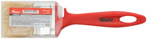 Кисть флейцевая "Крафт", натур.светлая щетина, пластиковая ручка с выемкой 50 мм