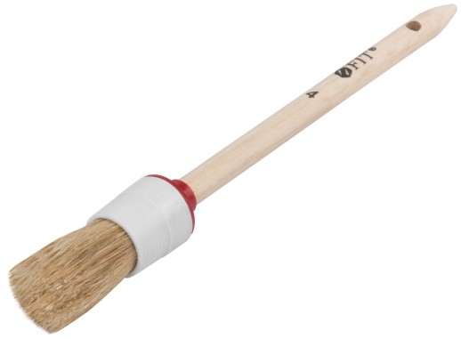 Кисть круглая, натуральная светлая щетина №4 ( 25 мм)