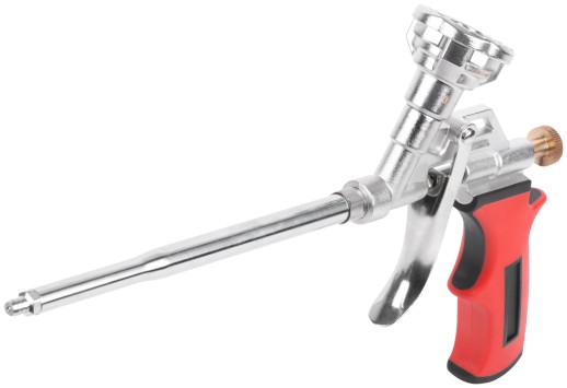 Пистолет для монтажной пены, прорезиненная ручка, поворотный верхний адаптор