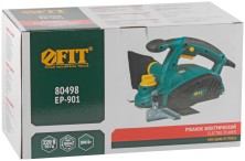 Рубанок  900 Вт; 16000 об/мин; 82 мм; 0-3,0 мм; паз 0-16 мм; прав. выброс; ал.опора; рез. накл.; коробка