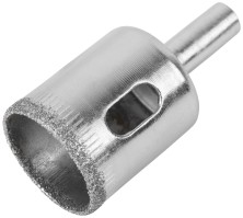 Коронка кольцевая по кафелю и стеклу алмазная 25х50 мм