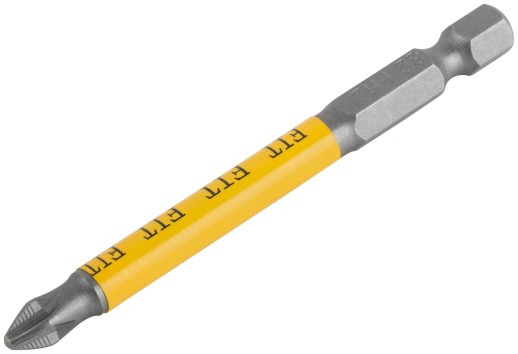 Биты кованые, сталь S2, односторонние 75 мм PH2, Профи 2 шт., блистер