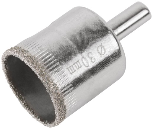 Коронка кольцевая по кафелю и стеклу алмазная 30х50 мм