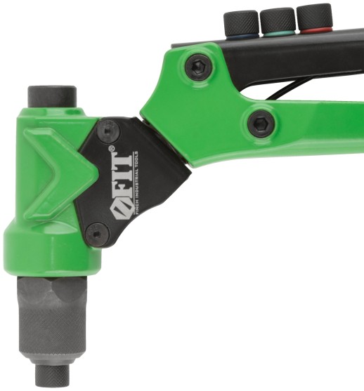 Заклепочник комбинированный Профи с поворотным механизмом 0-360 гр., для резьбовых заклепок М3-М6 и вытяжных заклепок 2,4-4,8 мм (270 мм), кейс