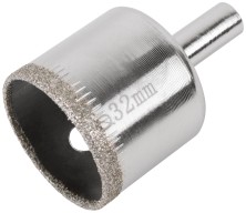 Коронка кольцевая по кафелю и стеклу алмазная 32х50 мм