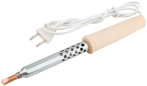 Паяльник 220 В, деревянная ручка 80 Вт