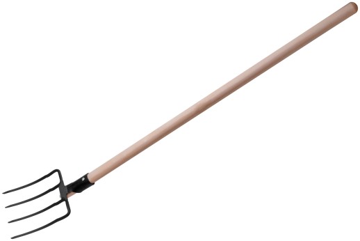 Вилы 4-х рогие огородные с деревянным черенком 180х220х1320 мм