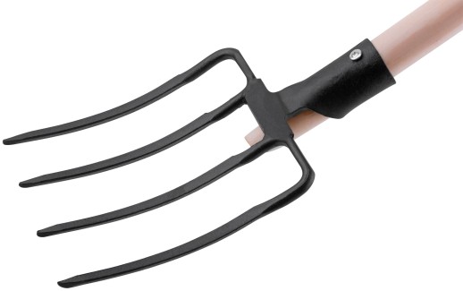 Вилы 4-х рогие огородные с деревянным черенком 180х220х1320 мм