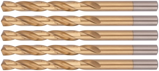 Сверла HSS по металлу, титановое покрытие 8,0 мм ( 5 шт.)