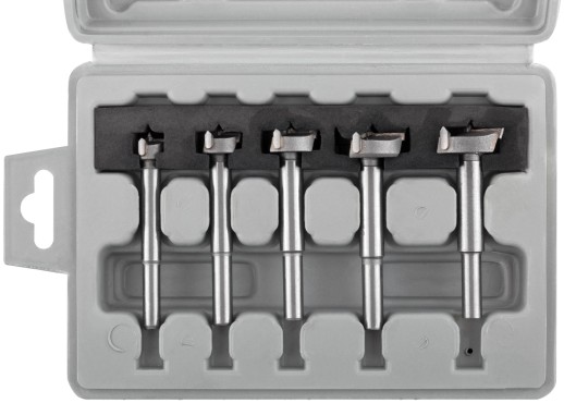 Сверла Форстнера (фрезы) с карбидными вставками, набор 5 шт., 15/20/25/30/35 мм