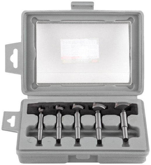 Сверла Форстнера (фрезы) с карбидными вставками, набор 5 шт., 15/20/25/30/35 мм