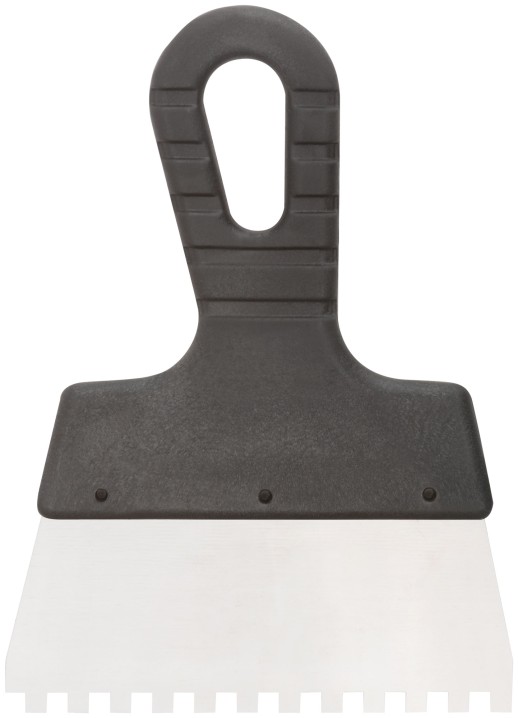 Шпатель фасадный нержавеющий зубчатый 150 мм / зуб  6 мм