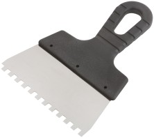 Шпатель фасадный нержавеющий зубчатый 150 мм / зуб  6 мм