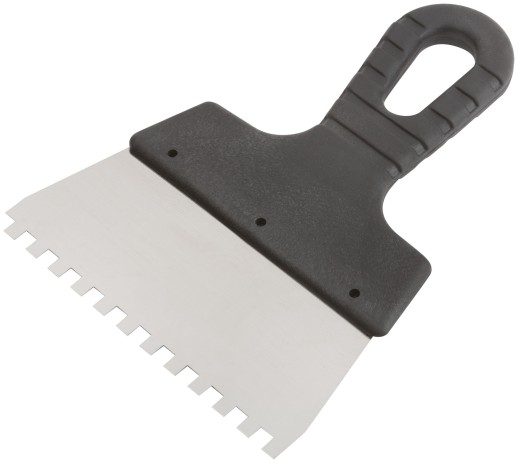 Шпатель фасадный нержавеющий зубчатый 150 мм / зуб  6 мм