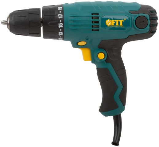 Дрель-Шуруповерт эл. 300 Вт; 0-750 об/мин; БзП 10 мм; рез. накл.; 22,0 Нм; 19+1; БС щеток; коробка