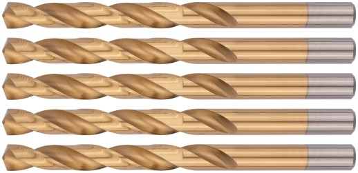 Сверла HSS по металлу, титановое покрытие 10,0 мм ( 5 шт.)