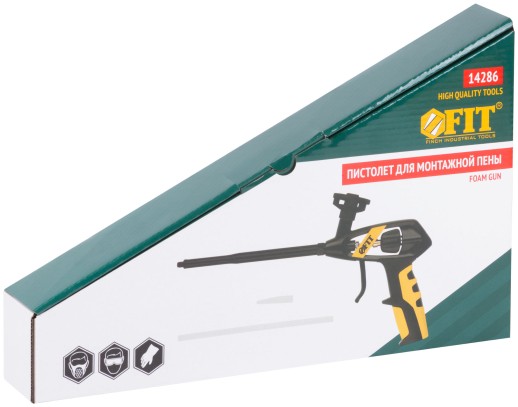 Пистолет для монтажной пены, Профи, усиленный, прорезиненная ручка, тефлоновое покрытие