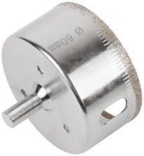 Коронка кольцевая по кафелю и стеклу алмазная 60х50 мм