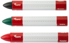 Карандаши разметочные восковые, набор 3 шт. ( черный / зеленый / красный ), 95 мм