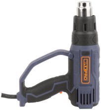 MAX-PRO Фен технический 2000 Вт; 60/350/600°C; 500л/мин; 0,76 кг; резиновый кабель; резиновые вставки; кор.