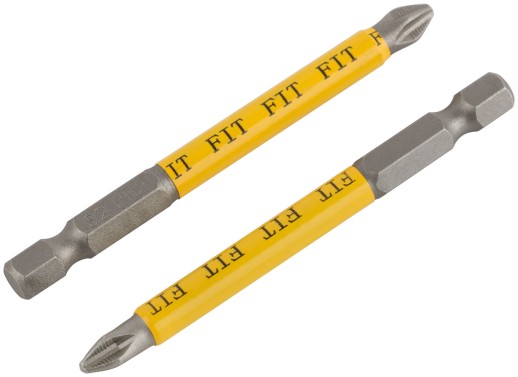 Биты кованые, сталь S2, односторонние 75 мм PH2, Профи 10 шт., блистер