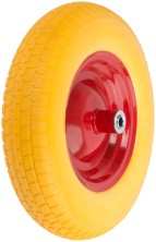 Колесо запасное полиуретановое 390х90x230 мм для тачки 77556 ( PU 4,80"/4,00"-8" ) ( посадка ширина 125 мм, диаметр 16 мм )