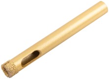 Коронка кольцевая по керамограниту, камню, кафелю и стеклу алмазная, вакуумное спекание  8х65 мм