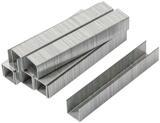 Скобы для степлера закалённые прямоугольные 11,3 мм х 0,7 мм (узкие тип 53) 12 мм, 1000 шт.