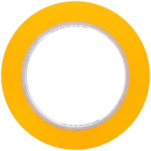 Лента малярная золотистая, рисовая бумага, термостойк. до 120°C, УФ-стойкость до 30 дней, 25 мм х 50 м