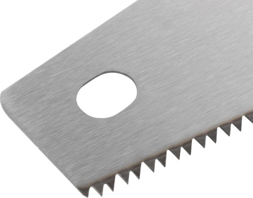 Ножовка по дереву, средний каленый зуб 7 ТPI, 2D заточка, пластиковая прорезиненная ручка 400 мм