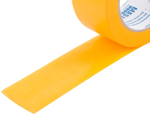 Лента малярная золотистая, рисовая бумага, термостойк. до 120°C, УФ-стойкость до 30 дней, 48 мм х 50 м