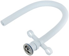 Сифон гофрированный белый нержавеющий