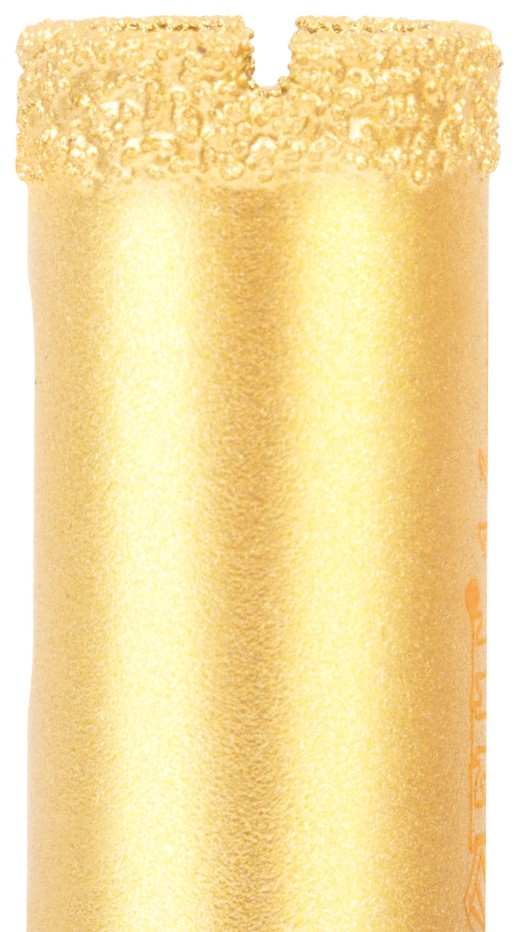 Коронка кольцевая по керамограниту, камню, кафелю и стеклу алмазная, вакуумное спекание 16х65 мм