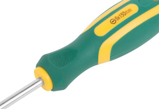 Отвертка "Контур", CrV сталь, прорезиненная ручка  5х150 мм SL