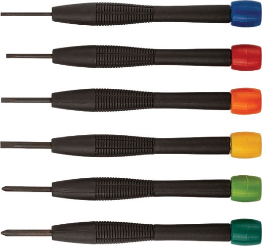 Отвертки для точных работ 6 шт. ( PH00, PH0, PH1, SL1.4, 1.8, 2, 4 мм )