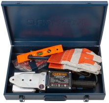 MAX-PRO Аппарат сварочный для пластиковых труб 750/1500 Вт; 50-300℃; 6 насадок; 5,8 кг; диаметры труб 20/25/32/40/50/63мм; металлический кейс